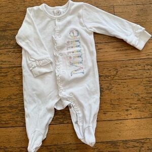 "Millie Monogrammed Footies